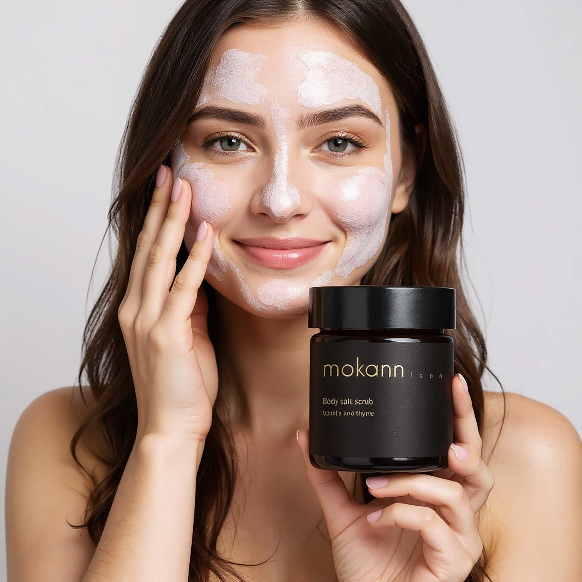 Exfoliante corporal de sales se vainilla y tomillo