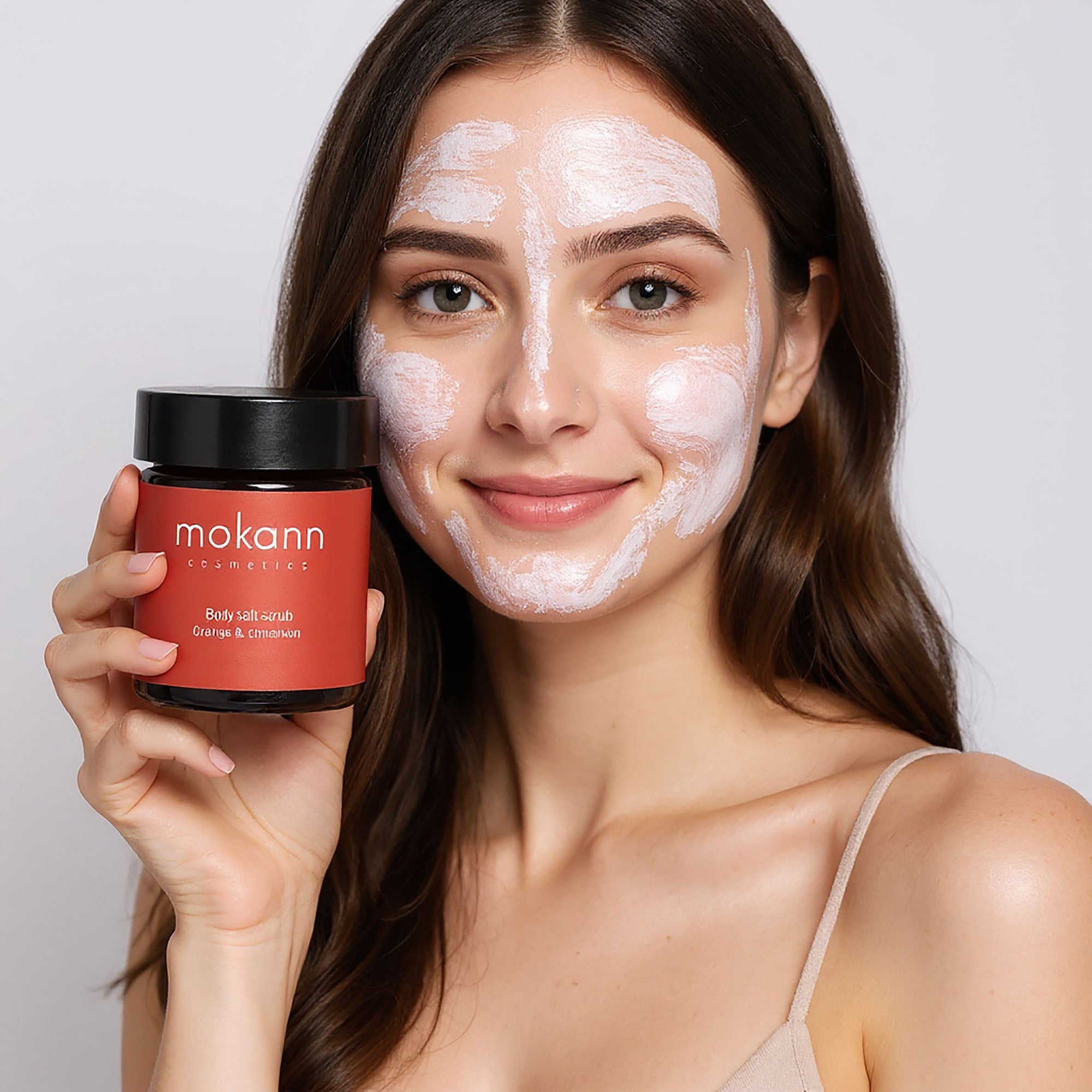 Exfoliante corporal de sal de naranja y canela