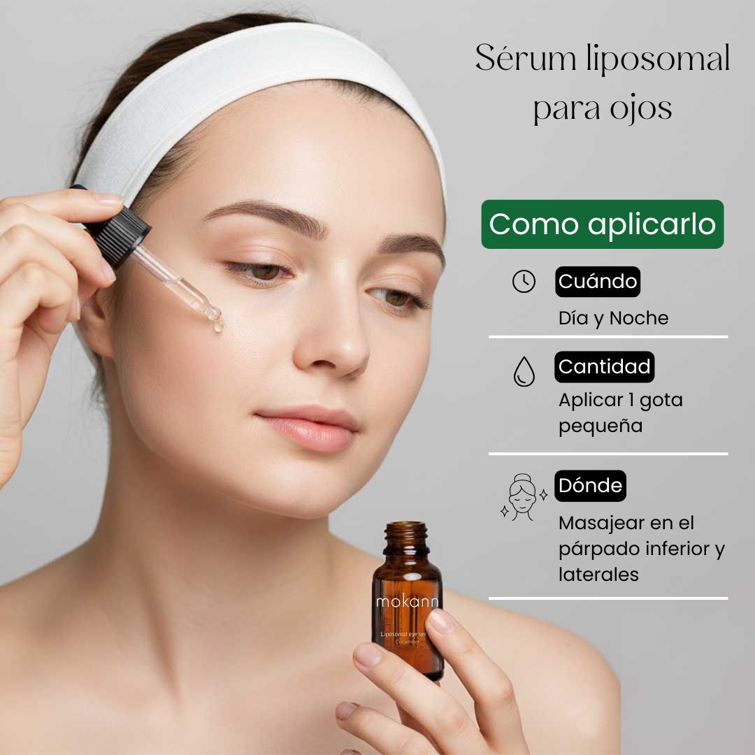 Sérum liposomal para ojos de pepino con ácido hialurónico