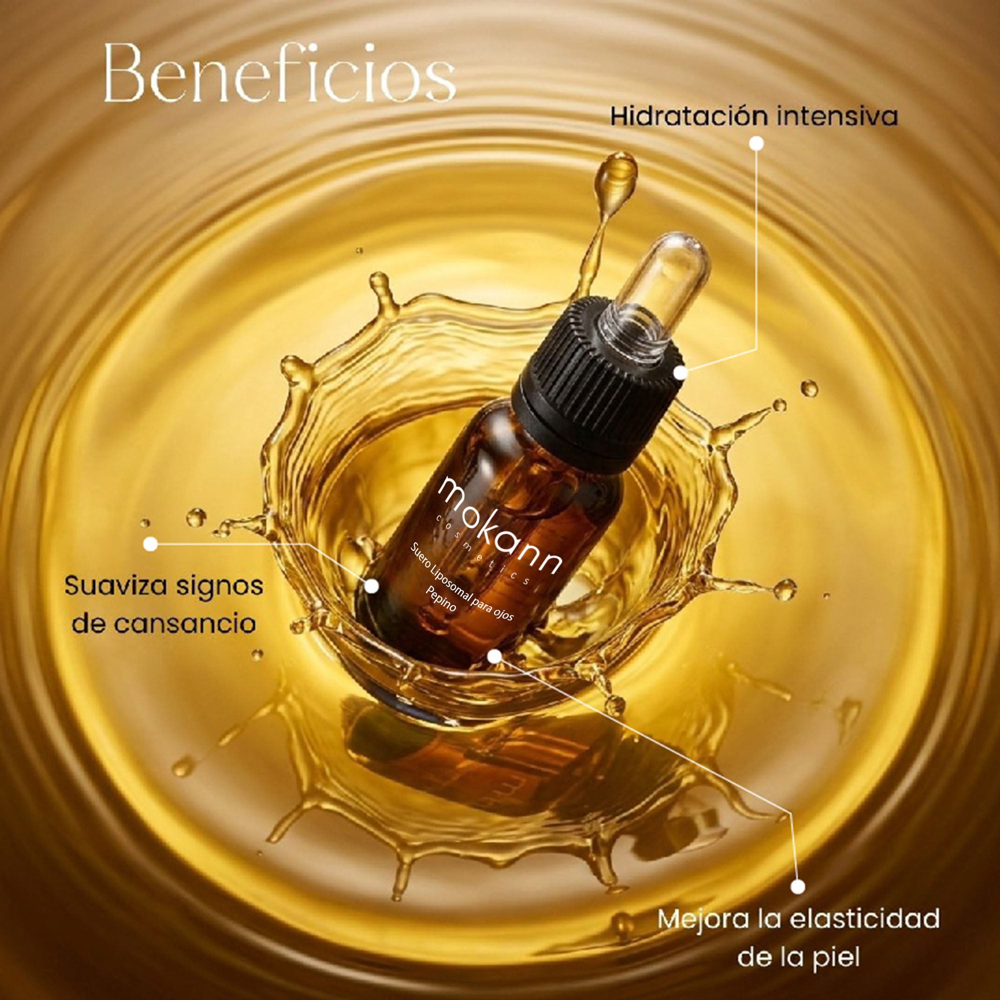 Sérum liposomal para ojos de pepino con ácido hialurónico