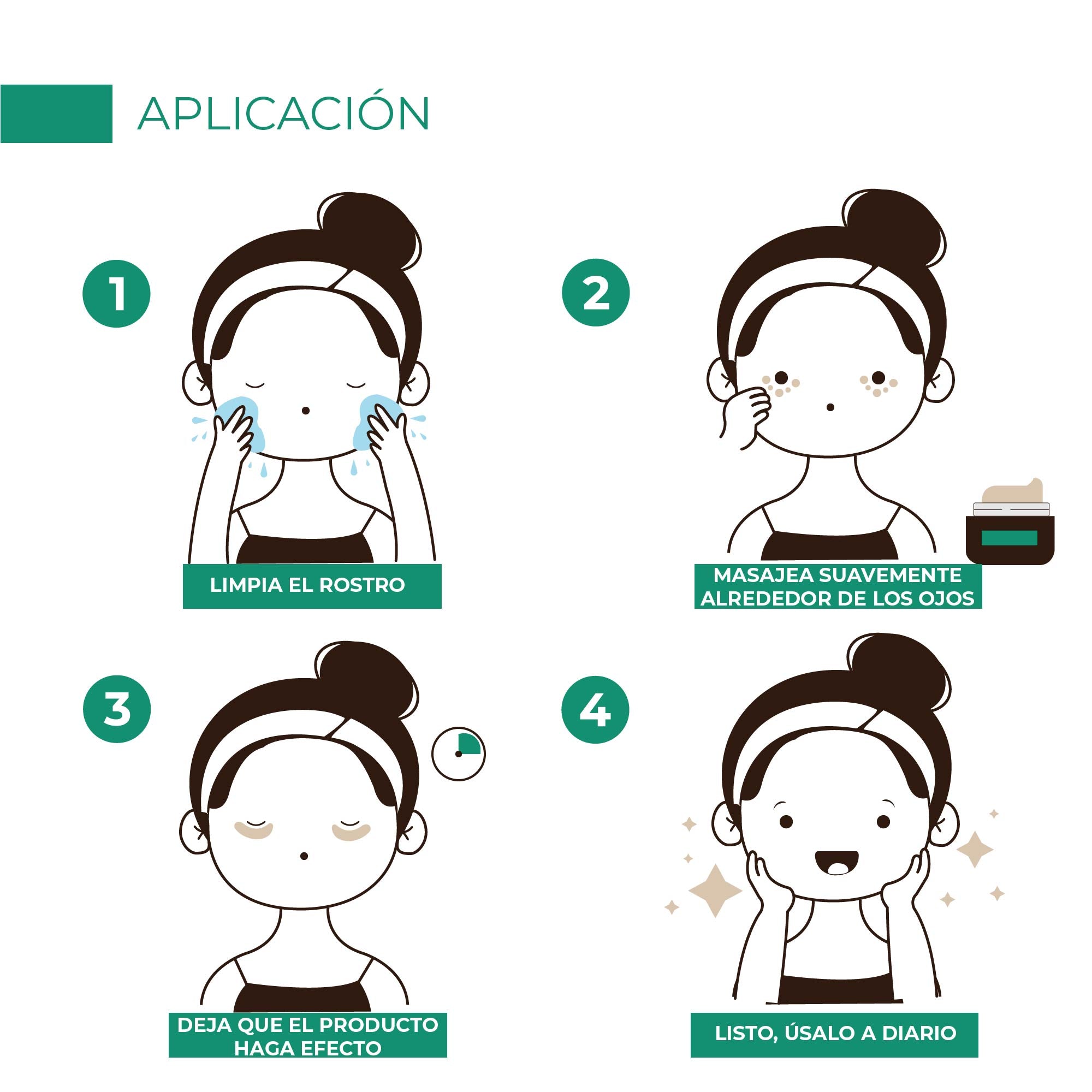Crema Correctora de Ojos de Té Verde con Ácido Hialurónico