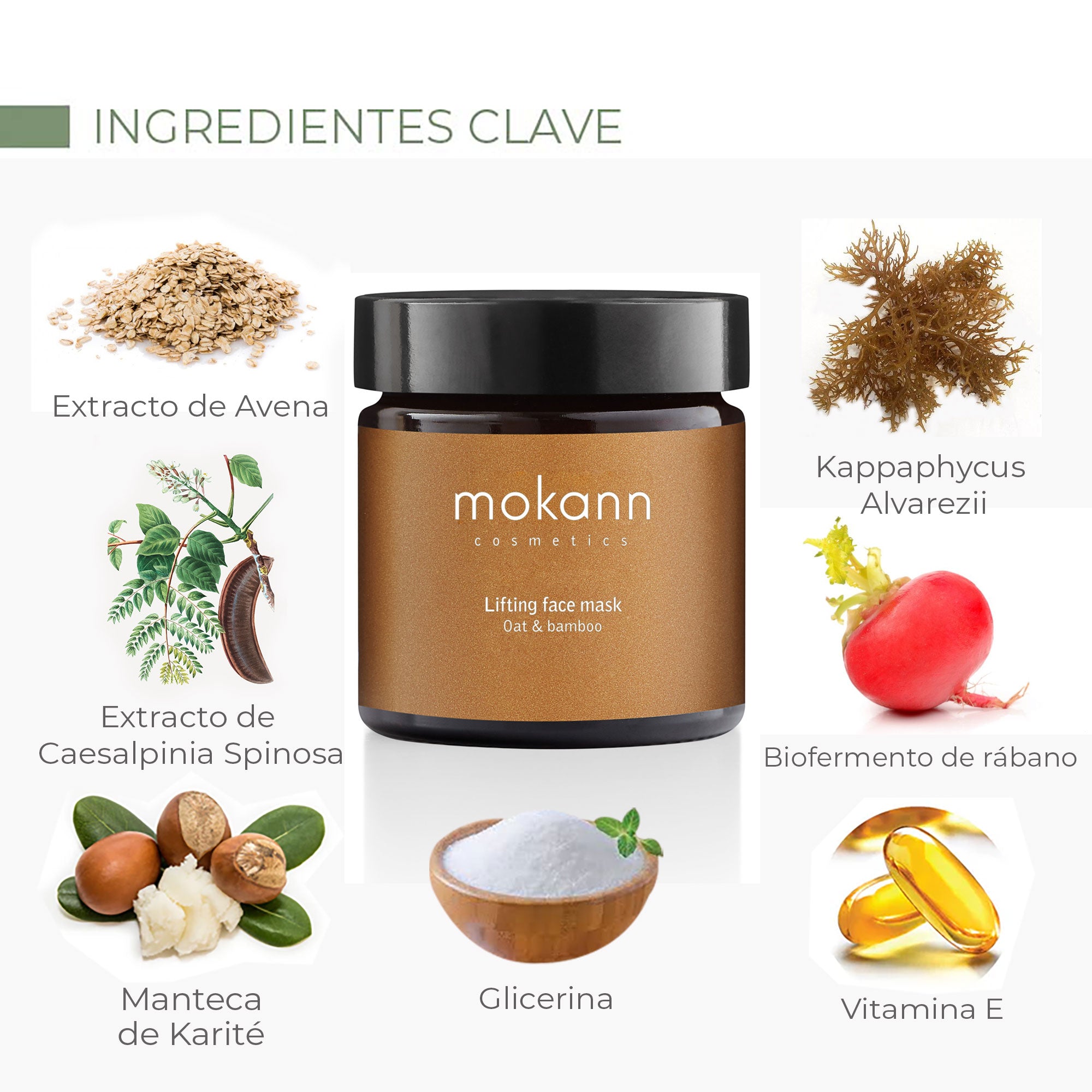 Mascarilla Facial Lifting con Avena y Bambú