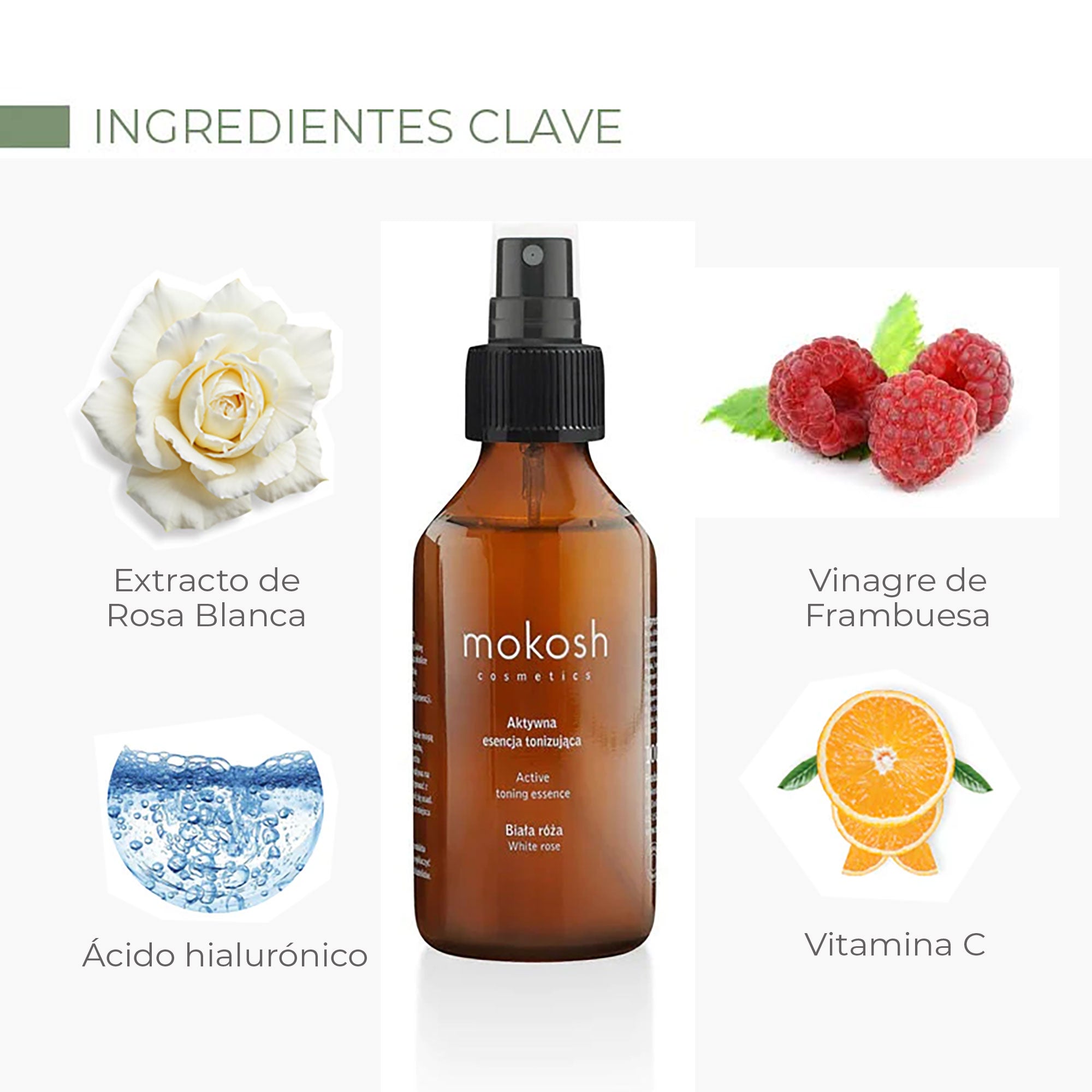 Esencia tonificante activa rosa blanca