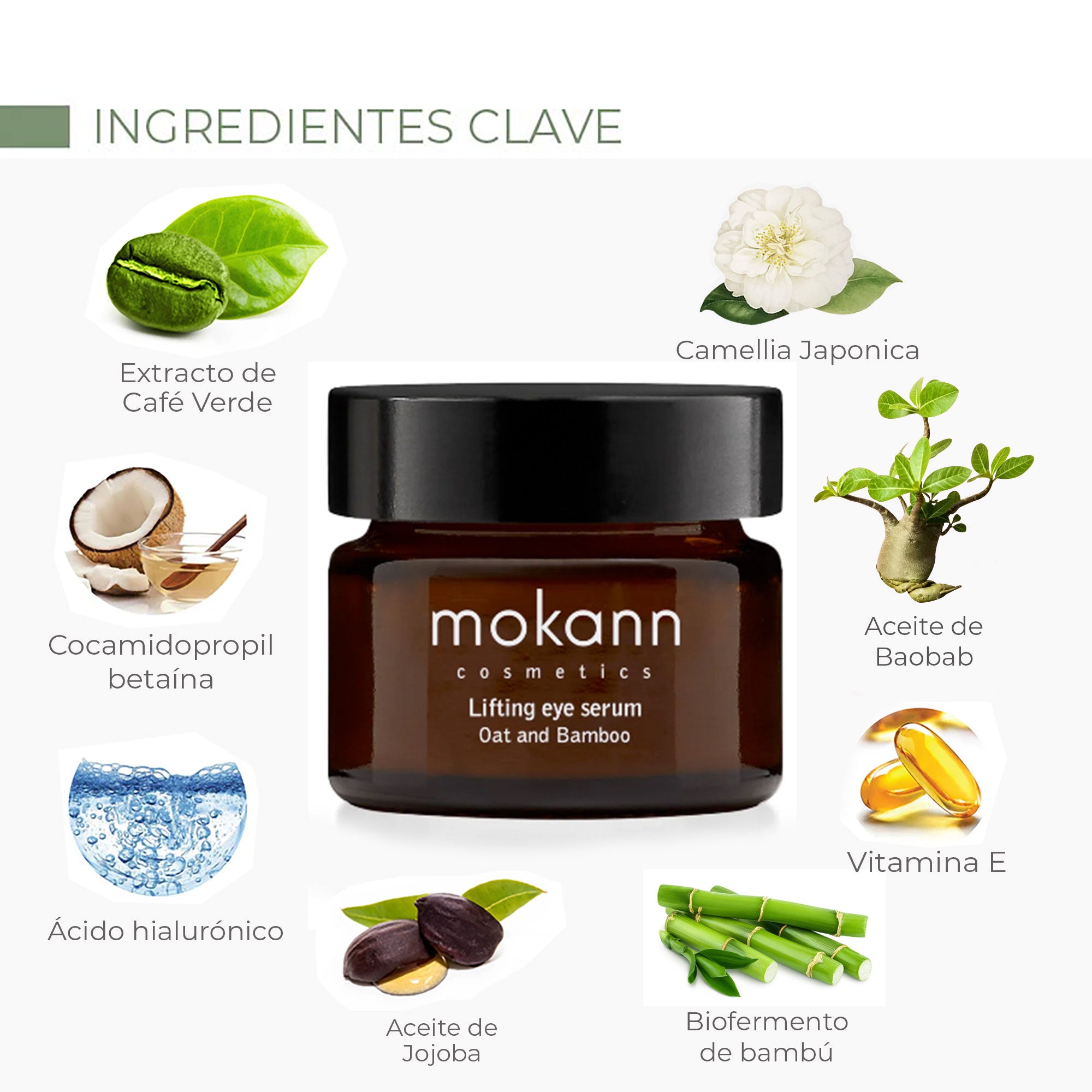 Serum para Levantamiento de Ojos con Avena y Bambú
