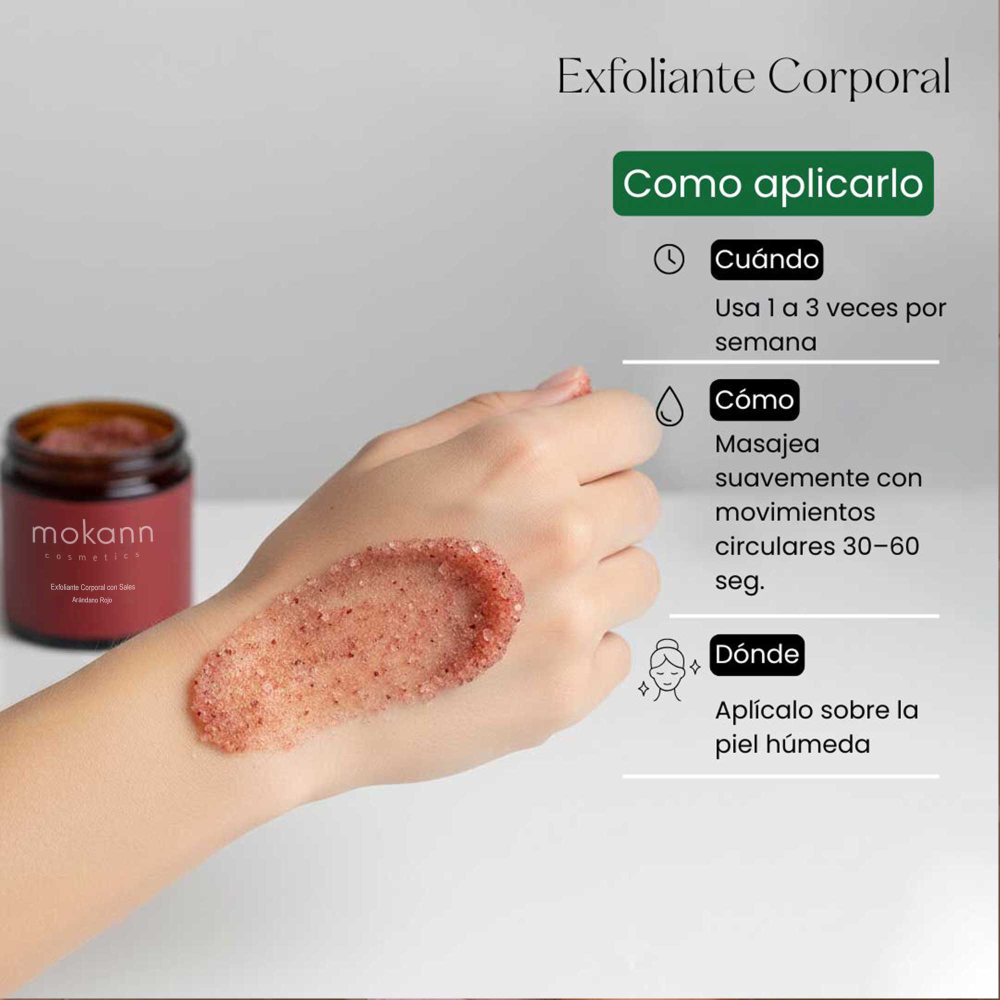 Exfoliante corporal de sal y arándano
