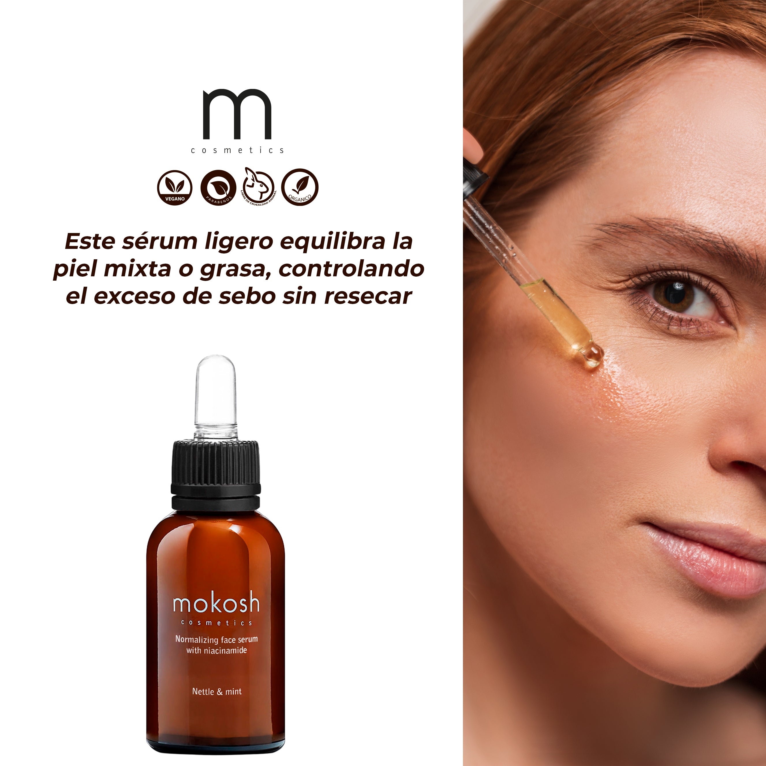 Sérum Normalizante con Niacinamida, Ortiga y Menta