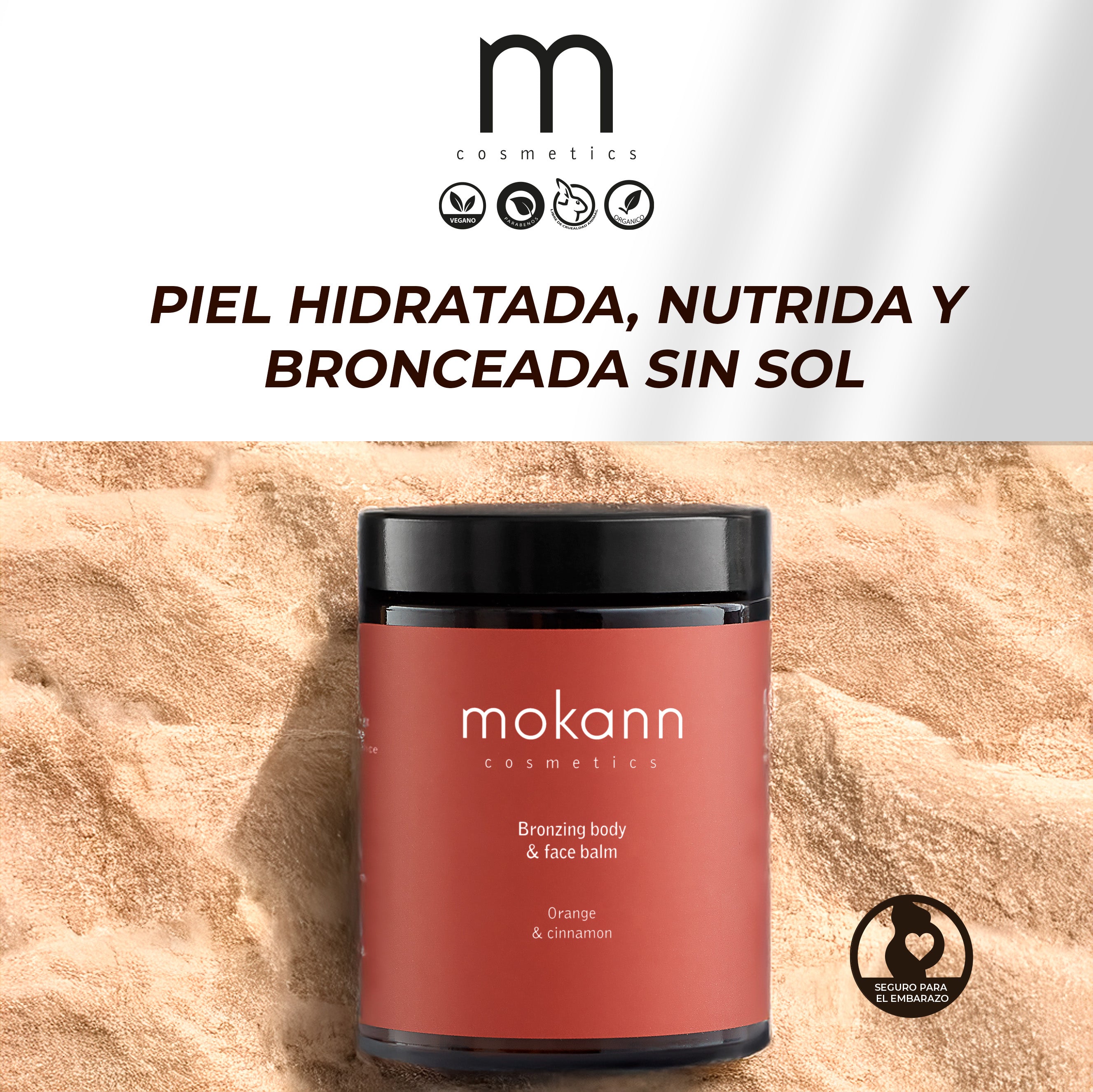 Bálsamo Bronceador para Cuerpo y Rostro de Naranja y Canela. 180 ml