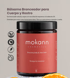 Bálsamo Bronceador para Cuerpo y Rostro de Naranja y Canela. 180 ml