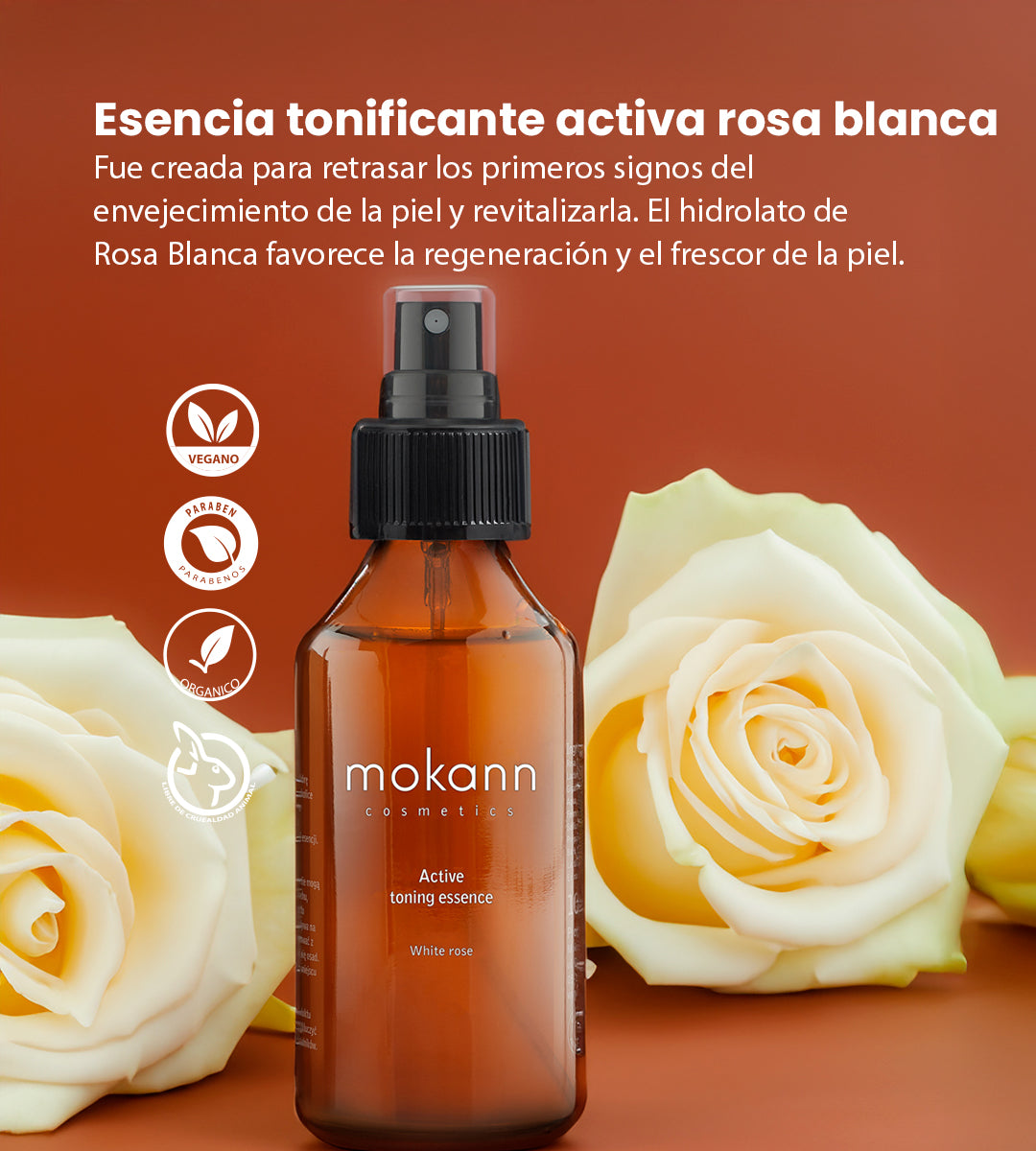 Esencia tonificante activa rosa blanca