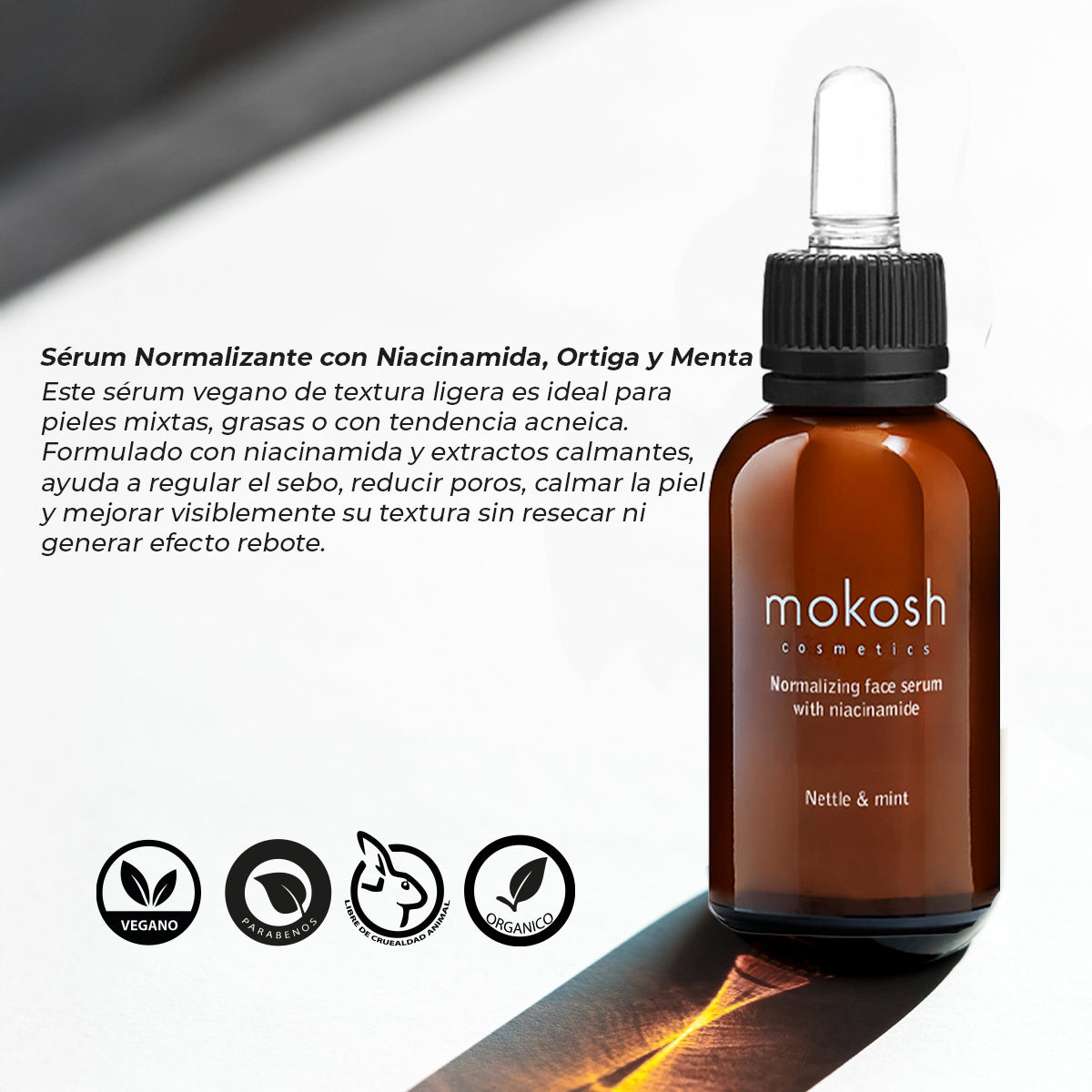 Sérum Normalizante con Niacinamida, Ortiga y Menta