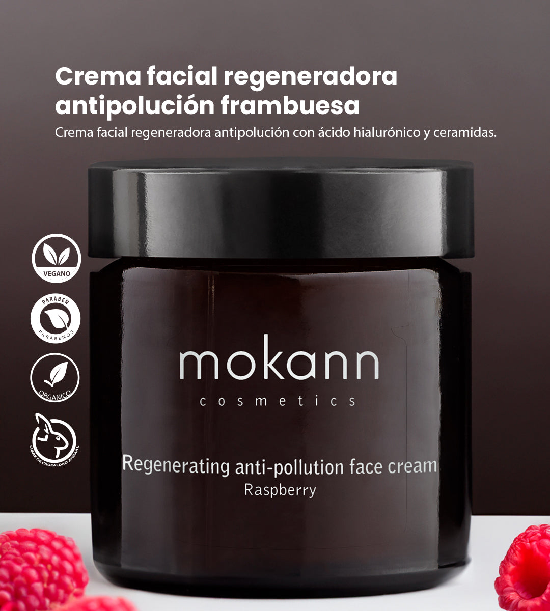 Crema facial regeneradora antipolución frambuesa