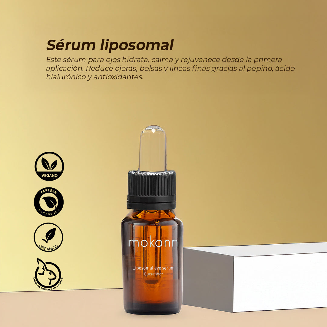 Sérum liposomal para ojos de pepino con ácido hialurónico de 12 ml